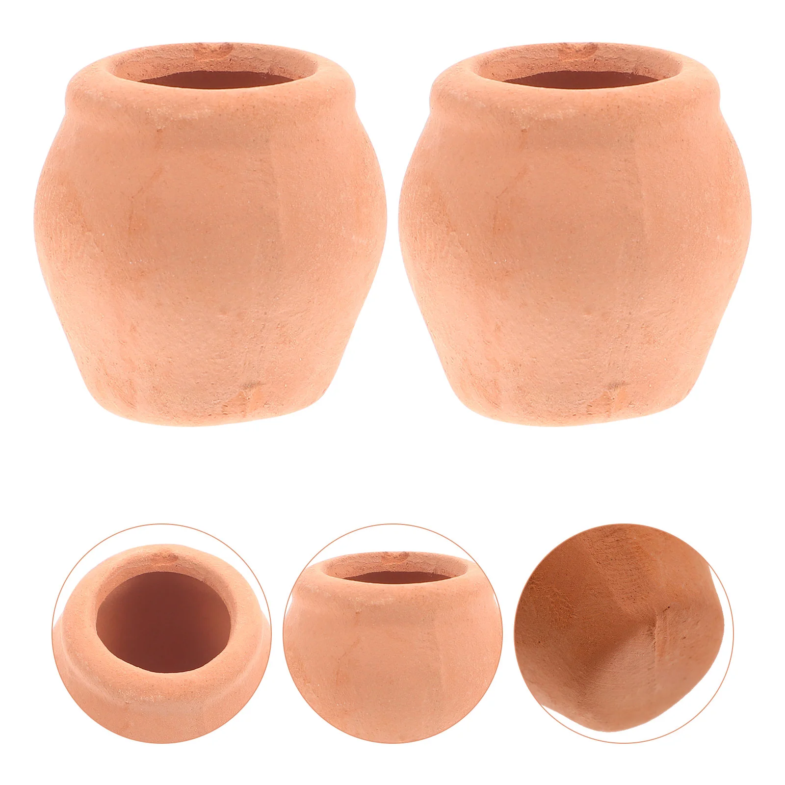 

8 Pcs Mini Ceramic Flower Pot Plant Pots Indoor Bulk Small Flowerpots Succulents Clay