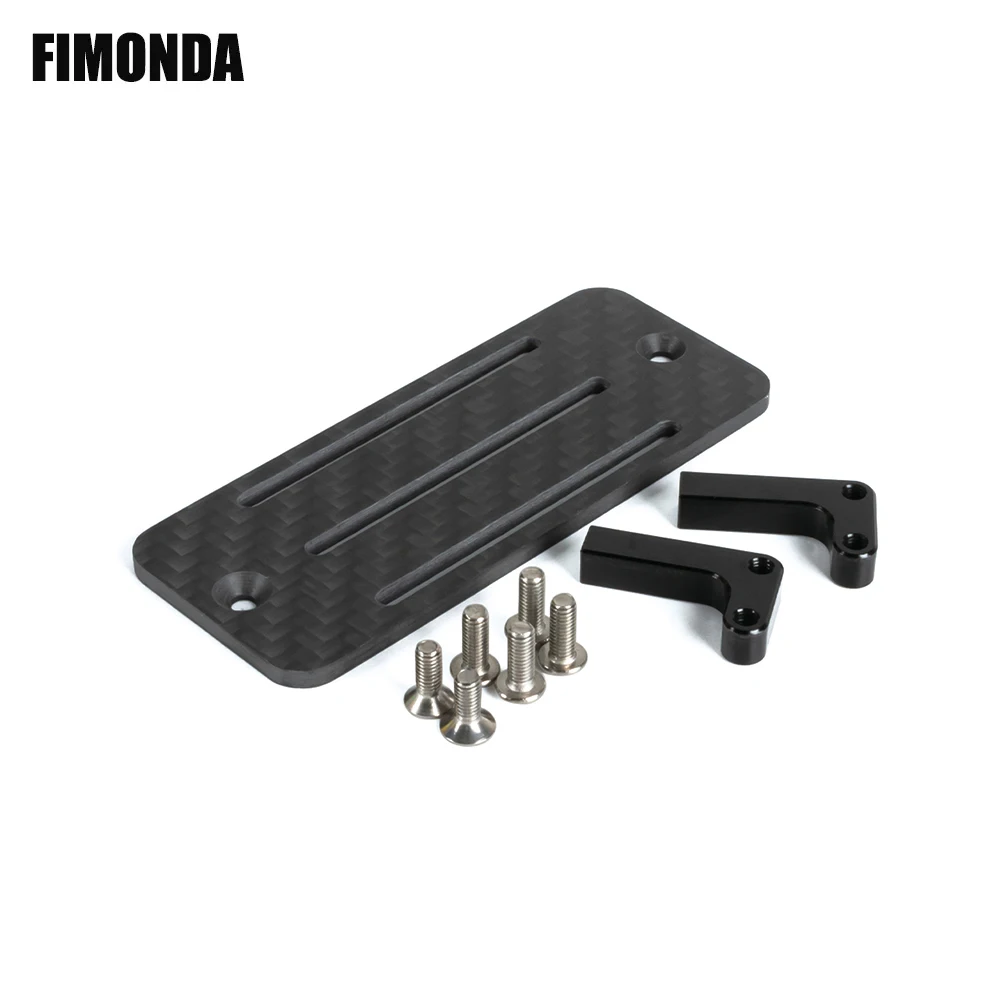 Carbon Fiber Battery Tray ESC Receiver Mount for 1/10 RC Crawler Cheater Rigs Fimonda LCG Chassis Lower Center of Gravity Rails