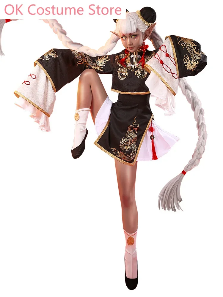 ¡Anime! Onmyoji Kyonshi Imoto TiaoTiao XuanYuWuLong disfraz de uniforme encantador para mujer, traje de fiesta de Halloween, nueva piel hermosa