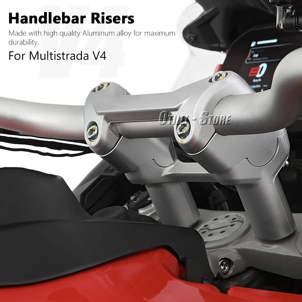 CNC Aluminum Motorcycle Accessories Handlebar Riser Lift Back Move Mount Lifter For DUCATI Multistrada V4 MULTISTRADA V4