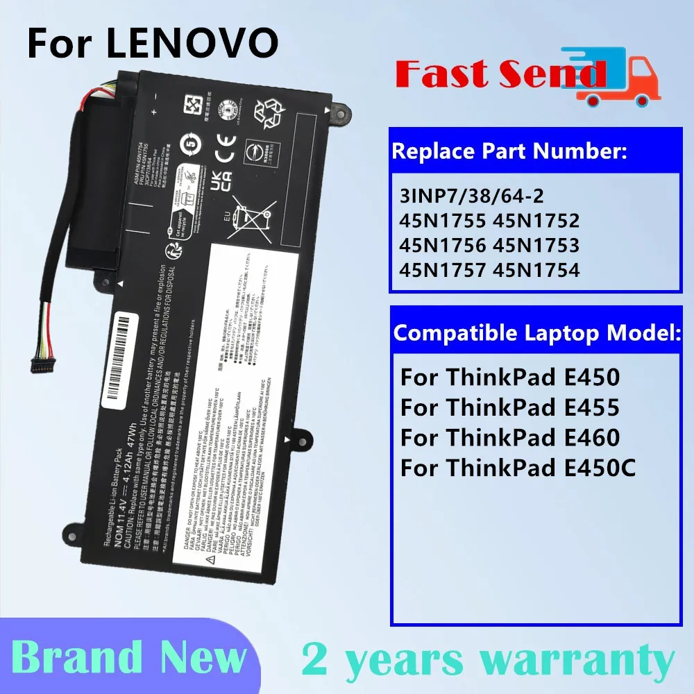 

Laptop Battery for Lenovo ThinkPad E450 E450C 45N1757 E460 E460C 45N1754 45N1755