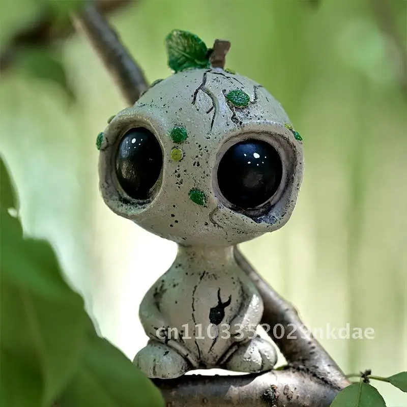 

New Big Eyes Alien Elves Resin Ornaments Home Outdoor Courtyard Crafts Ornaments