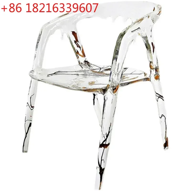 TAO Transparent Chair Shaped Water Drop Leaves Leisure Chair