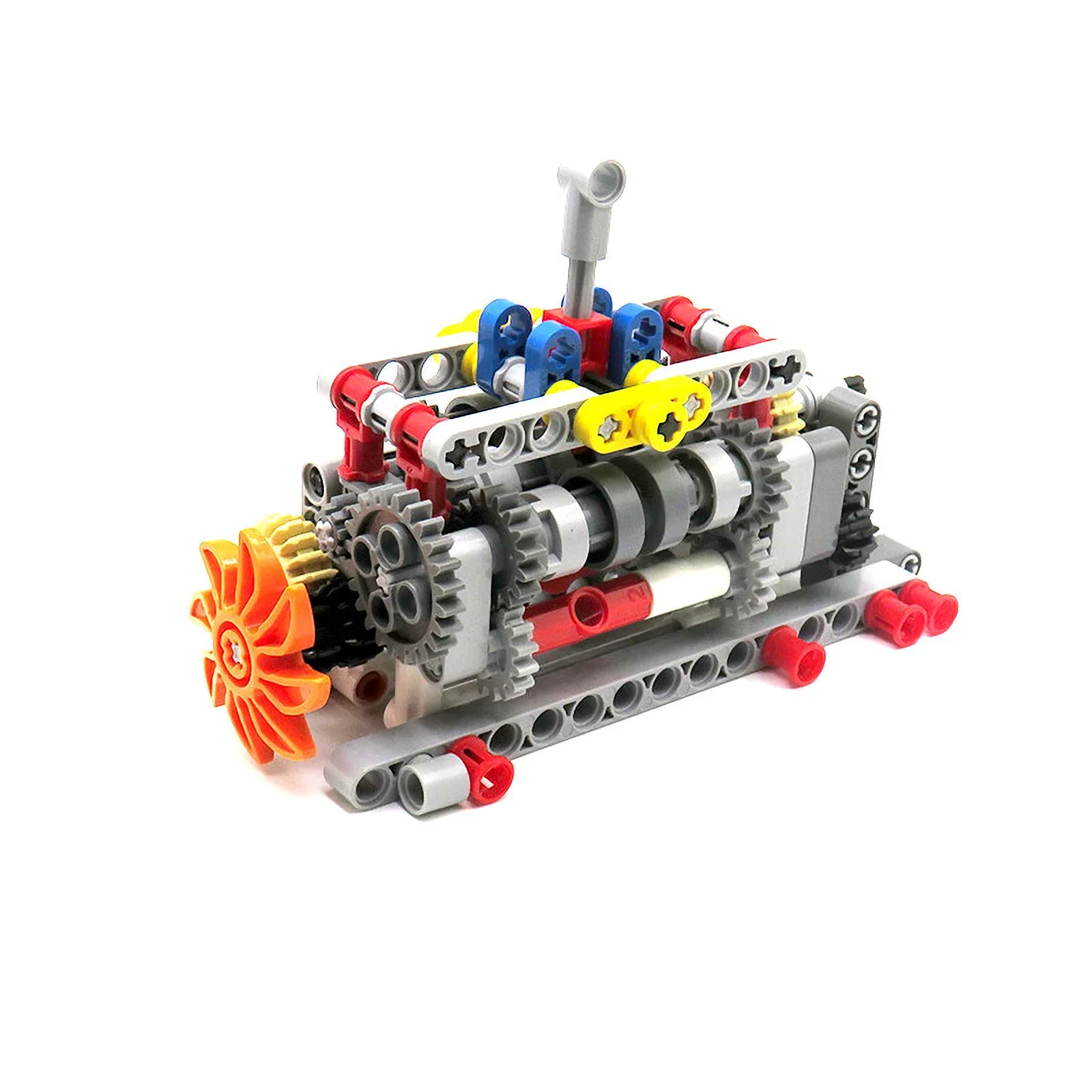 MOC 6 Speed Gearbox Engine Manual Transmission Model APP Control M Motor AA Battery Box 8883 8881 Building Block Power Functions