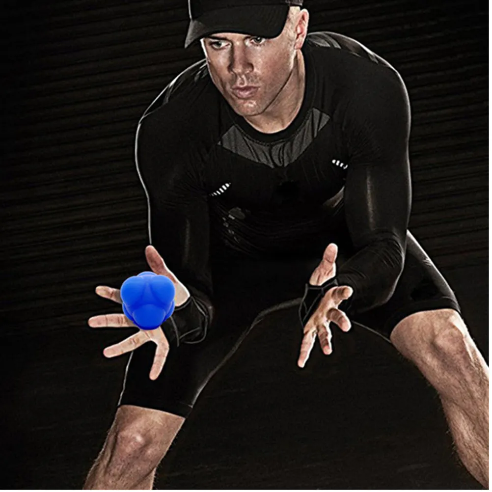 1Pcs Hexagonal Silicone Bounce Agility Reflex Training Workout Ball for Sports Coordination Balls