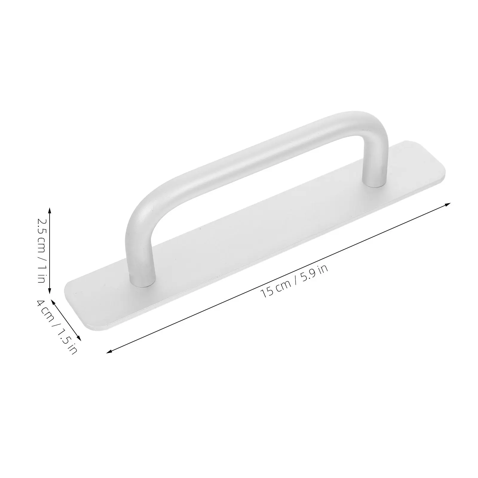 4Pcs Self Adhesive Aluminum Alloy Pull Handles No Punch Sliding Door Window Balcony Handle Stick on Cabinet Drawer Kitchen