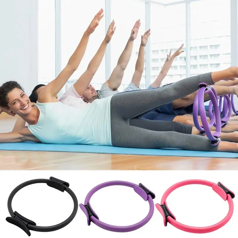 

15-Inch Yoga Fitness Ring Circle Pilates Women Girl Pilates Ring Circle Gym Workout Home Resistance Elasticity Yoga Accessories