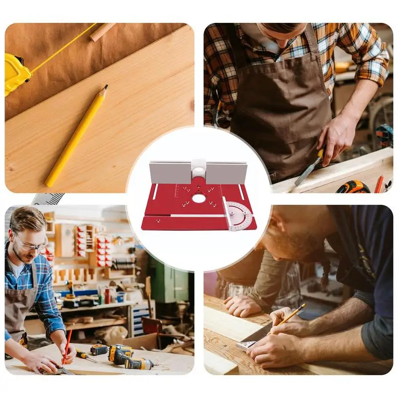 Router Tisch Einsatz Board Holzbearbeitung Bänke Mit Gehrung Gauge Guide Trimmen Gravur Tisch Glatte Schiebe Trim Router Platte