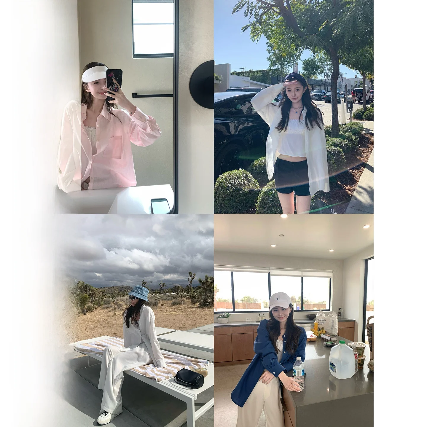 

YUYUREAL Женская свободная рубашка из смесового хлопка с длинным рукавом, весенняя коллекция, комфортная посадка, модный повседневный стиль, однотонная