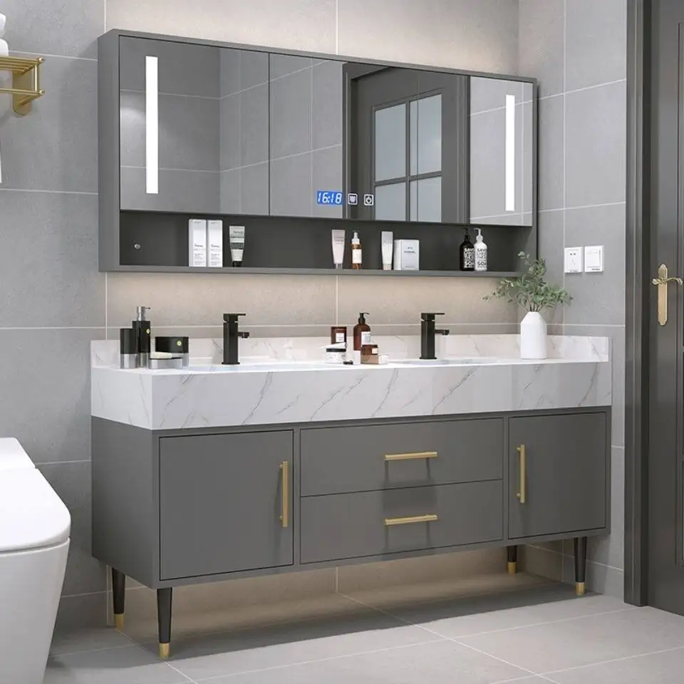 

Aesthetic Display Bathroom Cabinet Organizer Storage Toilet Sink Luxury Princess Partitions Throne Vestidores Salon Furniture