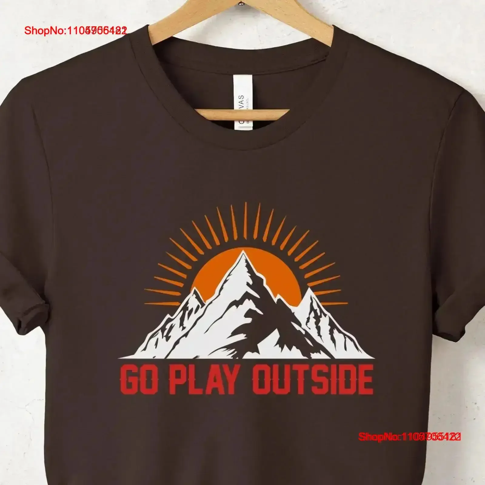 Go Play Outside Outdoor Adventure Travel T Shirt Nature Lover Mountain Hiking Funny Outdoors for Hikers Retro Happy Campers