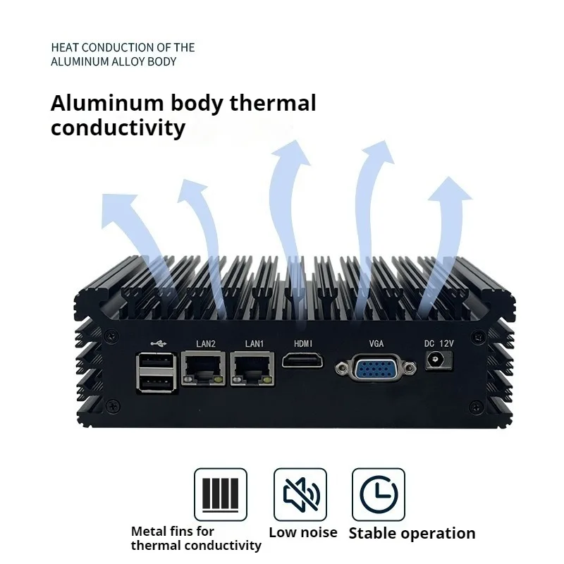 i3-5005U Mini Industrial Computer Dual Network Dual String Micro Low Power Consumption Computer Small Host Desktop Mini