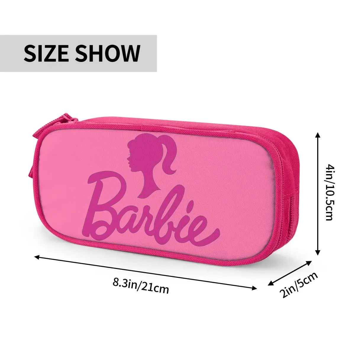 Pink Girl Barbi Pencil Cases Lovely Barbie Pen Holder Pencil Bags Girls Boys Big Capacity Office Zipper Pencilcases