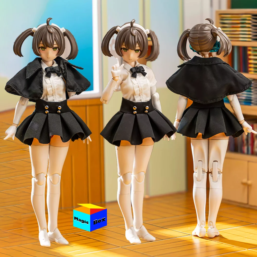 Платье C017 1/12, платье знаменитости, Униформа, рубашка с коротким рукавом, плиссированная юбка с высокой талией для 6 дюймов, костюм для мобильного телефона, экшн-фигурки для девушек, модель