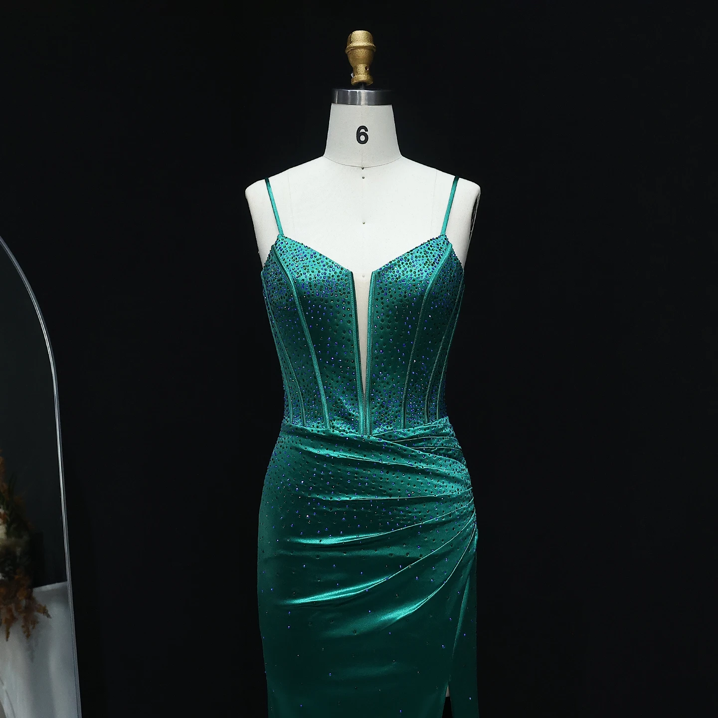 シャロンは言った-クラシックなピンクの人魚のウエディングドレス,クリスタル,女性のためのハート型のロングドレス,パーソナライズされたイブニングドレス,sh522