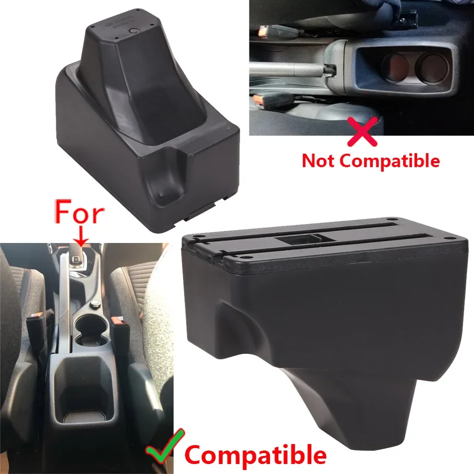For Peugeot 2008 Armrest Box For Peugeot 208 2019-2024 Car Armrest Storage Box Retrofit Parts Curved Surface Car Accessories