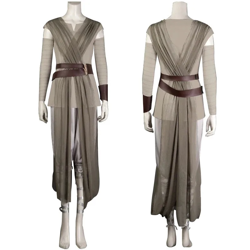 Star e Wars Rey Costume Cosplay The Rise of Skywalker Uniforme Cosplay Set completo Costumi di Carnevale di Halloween per Donna Gir