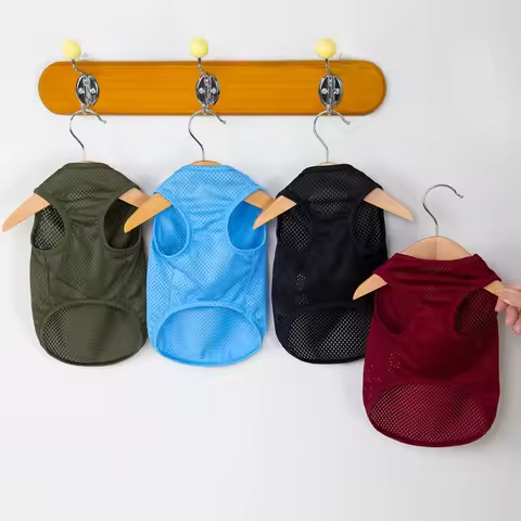 Summer Dog Vest Clothes For Small Dogs Cats Plain Breathable Mesh Puppy T-shirt Chihuahua Yorkshire Pug Costume