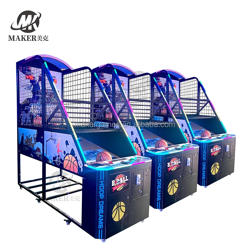 2024 Newest Street Basketball Hoop Arcade Machine Electronic Shooting Ball Game Machine Basketball Machine for Amusement