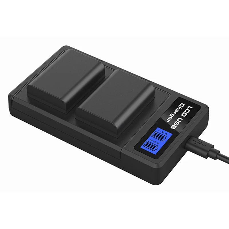 LP-E6 LP E6 LPE6 2650mAh LP-E6N Battery + LCD USB Dual Charger for Canon EOS 5DS R 5D Mark II 5D Mark III 6D 7D 70D 80D Camera