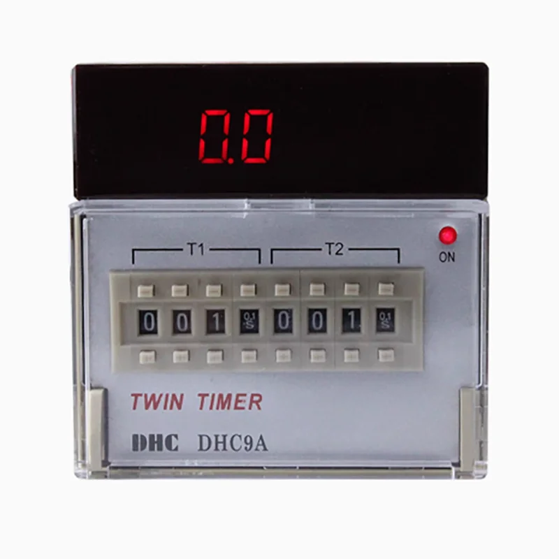 TWIN TIMER DHC9A dual set time relay, two sets of power on delay can be cycled