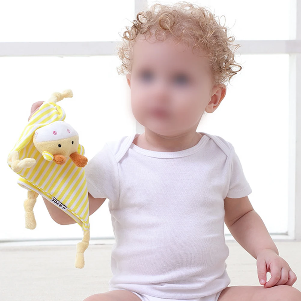 

Soothing Baby Teething Blanket 27x17cm Soft Cuddly Design Safe Non Toxic Saliva Cloth Visual Development Great Gift