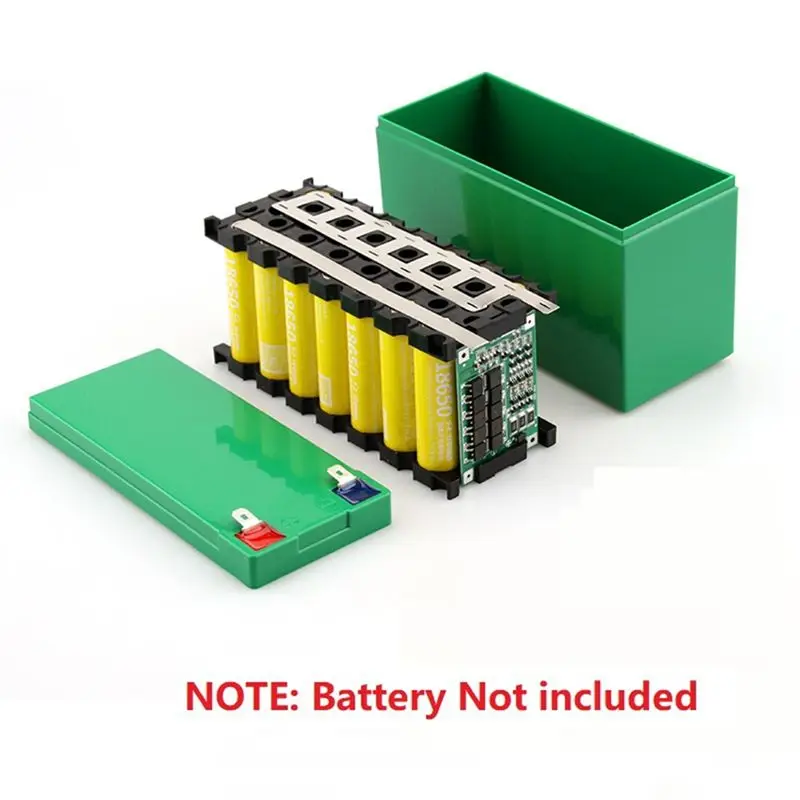 M52K-DIY 12V 3X7 18650 Battery Storage Box Case Fixtures Holder BMS 3S40A Lithium Batteries Plastic Shell