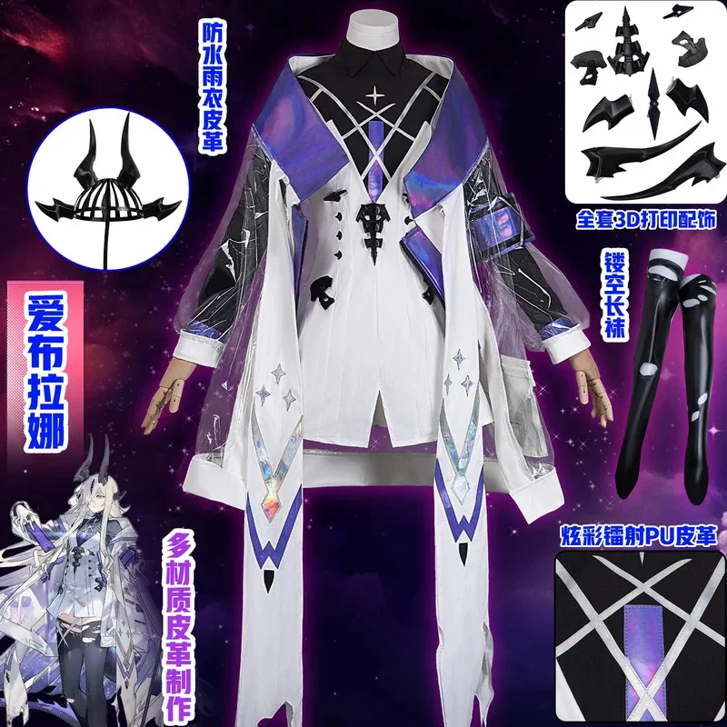 

Game Arknight Necrass Eblana Dublinn Game Cosplay Costume Leggings Uniform Accessories Halloween Party Dress Roleplay Suit