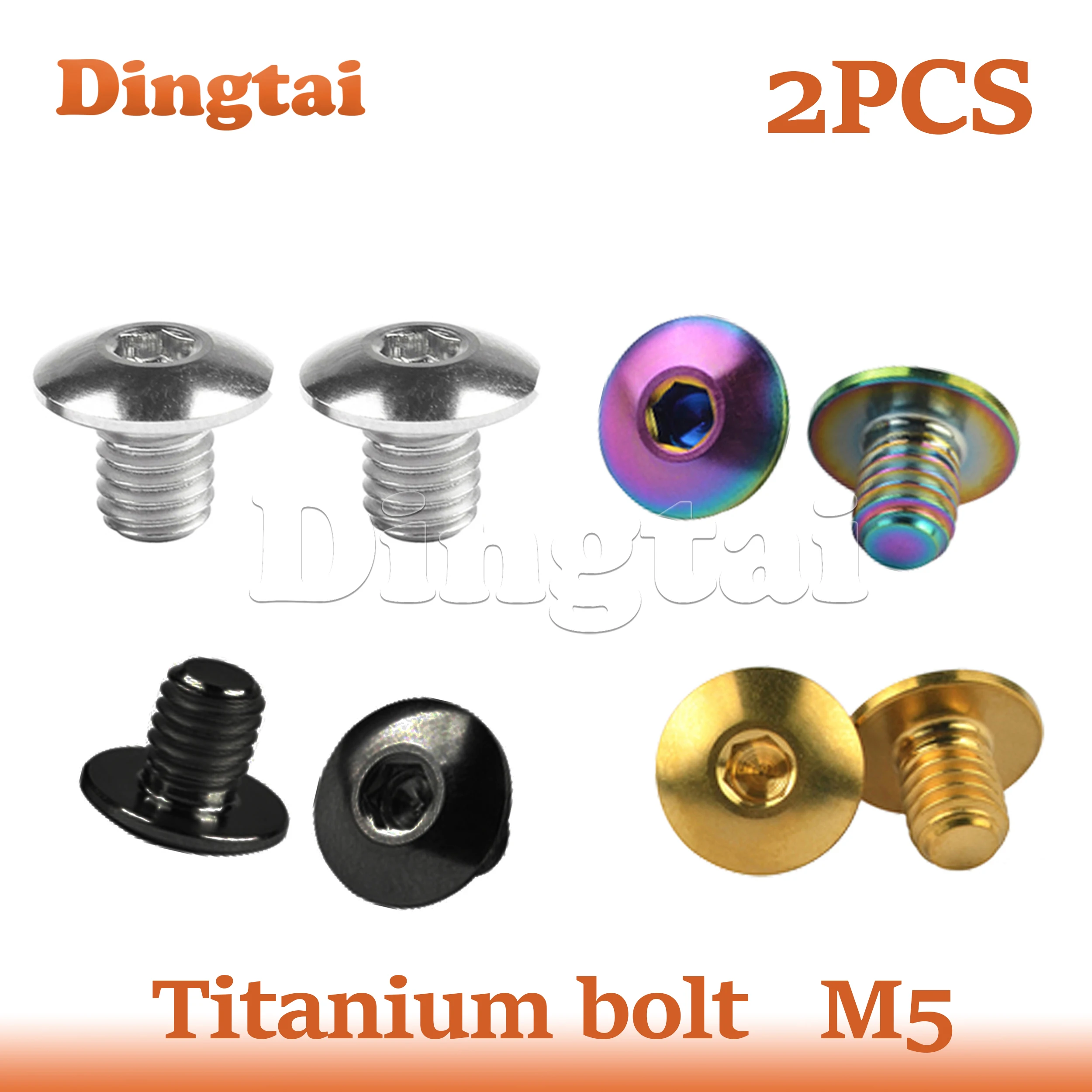 

Dingtai Titanium Bolt 2PCS M5 Oil Cylinder Lid Bolts for Titanium Bike Brake Handle Disc Fixed
