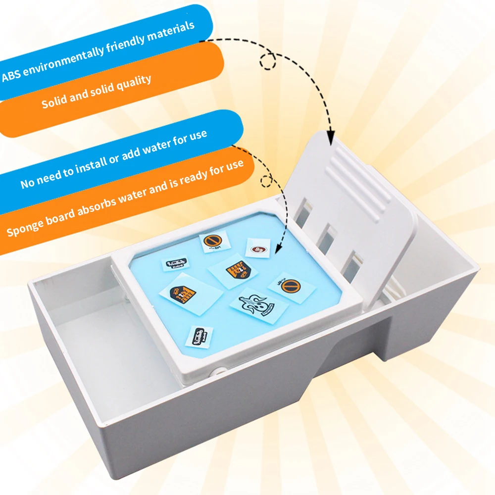 Modelo de calcomanías de agua, caja hidratante con pinzas de calcomanías, modelo de artesanía, herramienta de bricolaje, calcomanía de tobogán de agua, caja operada