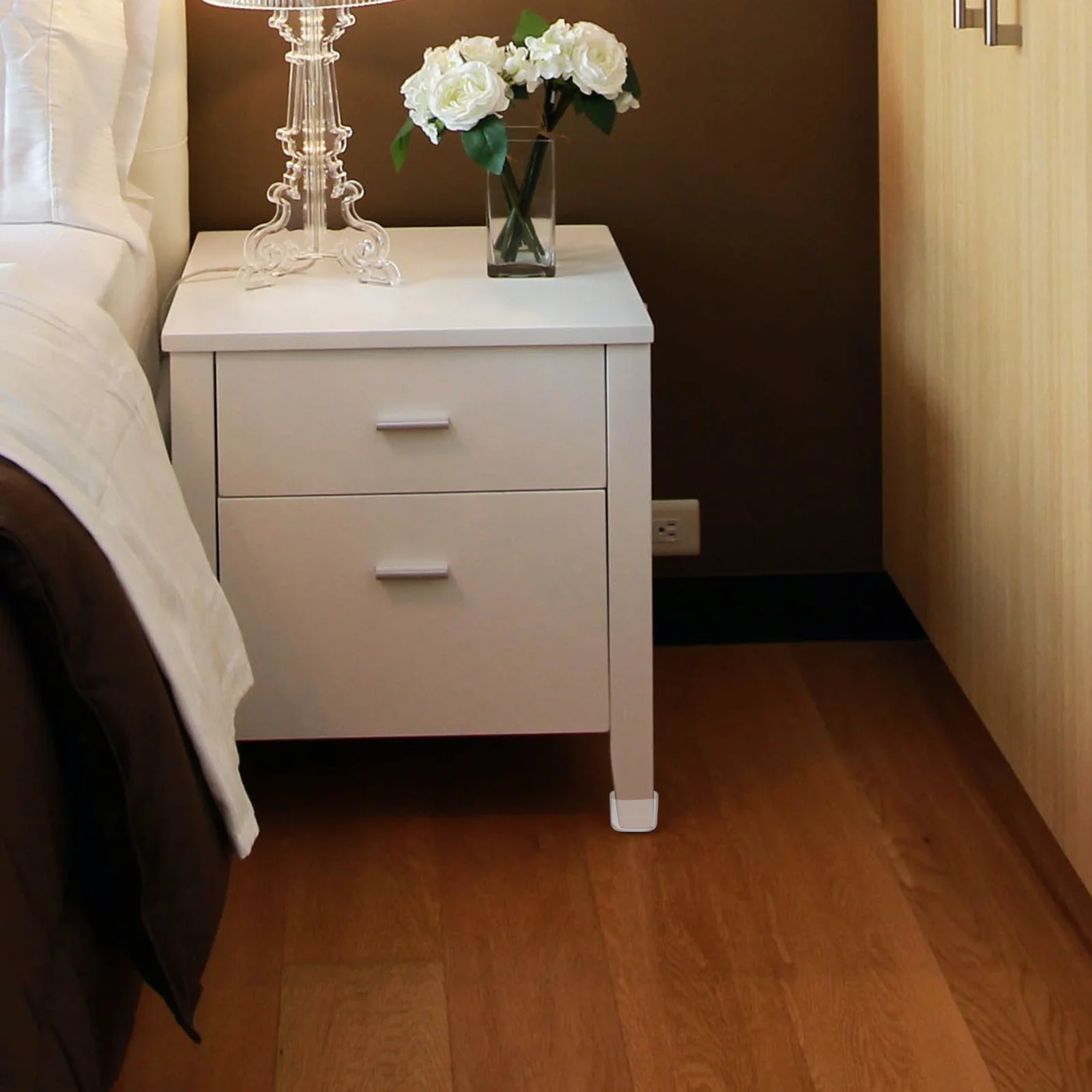 

16pcs Anti Slip Furniture Leg Caps Clear Oval Chair Floor Protectors For Hardwood Floors Plastic Chair Leg Covers Furniture Pads