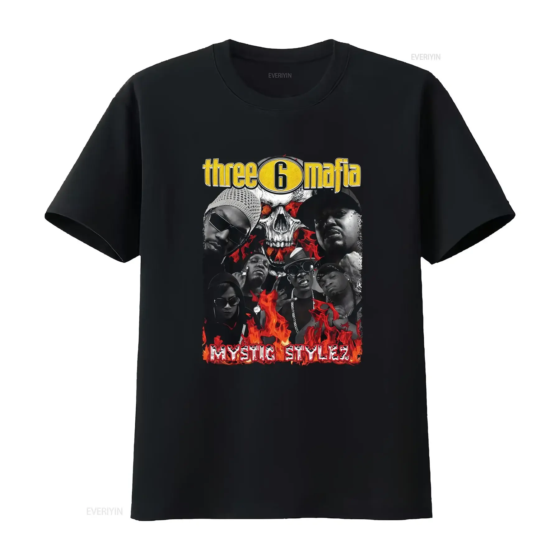 Rare Three 6 Mafia Tour shirt Men S 5XL T 3D944 vintage Washed graphic streetwear Stylish designer clothes Breathable Casual