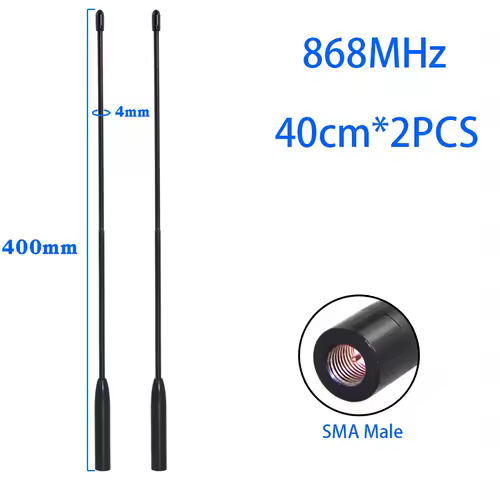 Support custom 2PCS LoRa module Antenna for Meshtastic 868MHz 915MHz soft antenna Omni high-gain whip antenna SMA head connector - Image 9