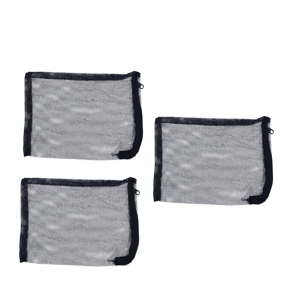 

3pcs 15x20CM Zipper Nylon Mesh Filter Media Bag for Aquarium Garden Pond (Black) Mesh Filter Bag Nylon filter bag