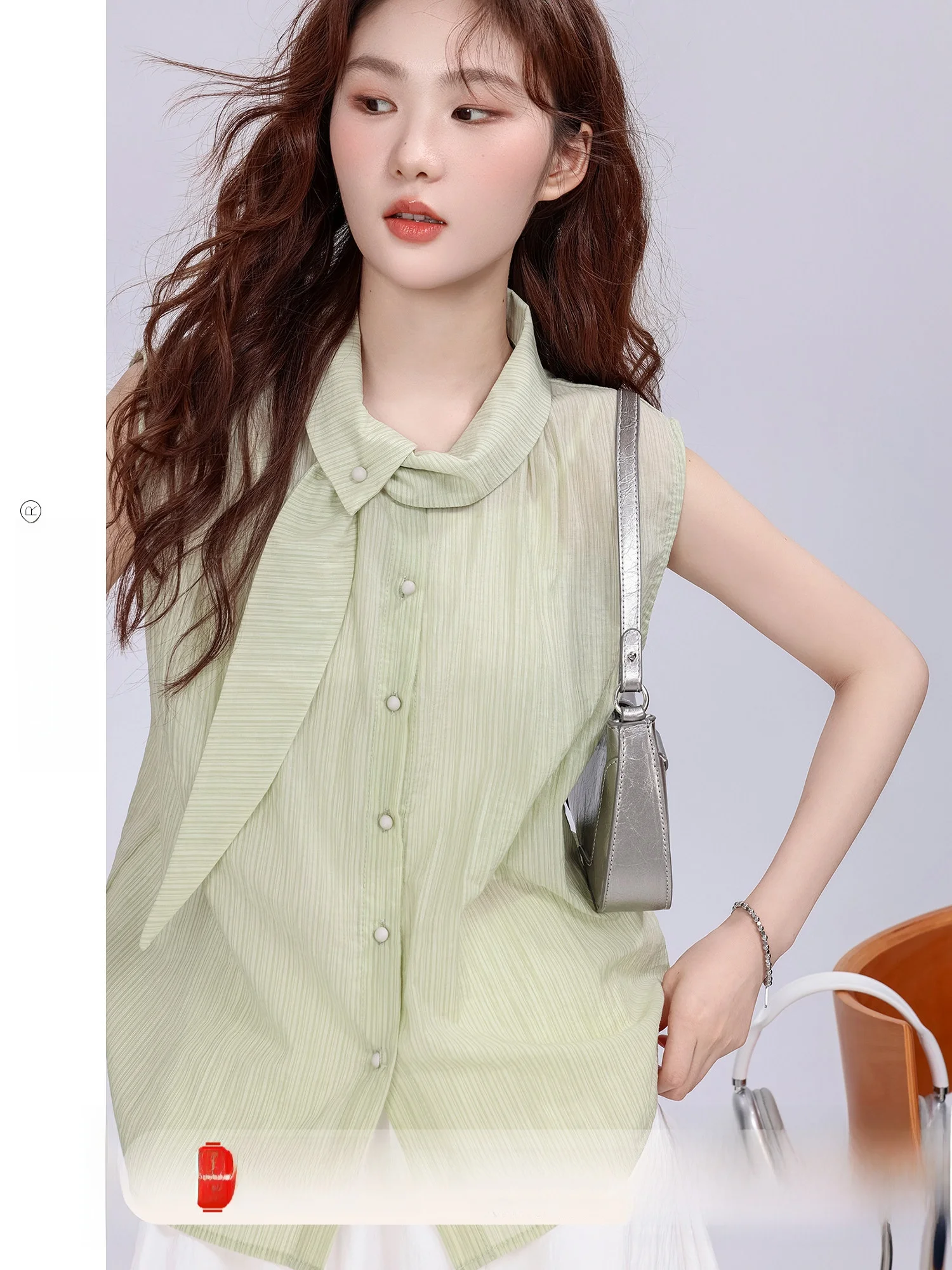 

Летний топ 2025: Белая женская блузка с улучшенным полосатым узором, французский стиль, прямой крой, модный дизайн