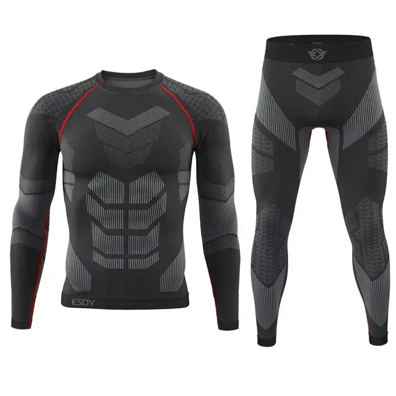 Men Sports Tactical Underwear Sets Fitness Running Tracksuits Breathable Quick Drying Clothing Sweatwicking Sports Clothing