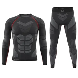 Men Sports Tactical Underwear Sets Fitness Running Tracksuits Breathable Quick Drying Clothing Sweatwicking Sports Clothing