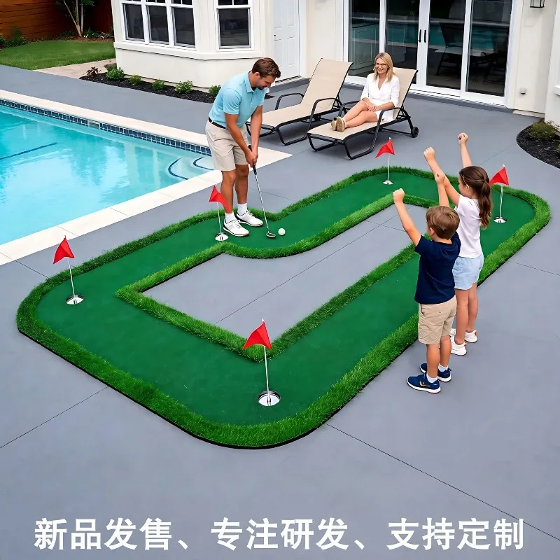 Putting practice green modular assembly home entertainment training supplies