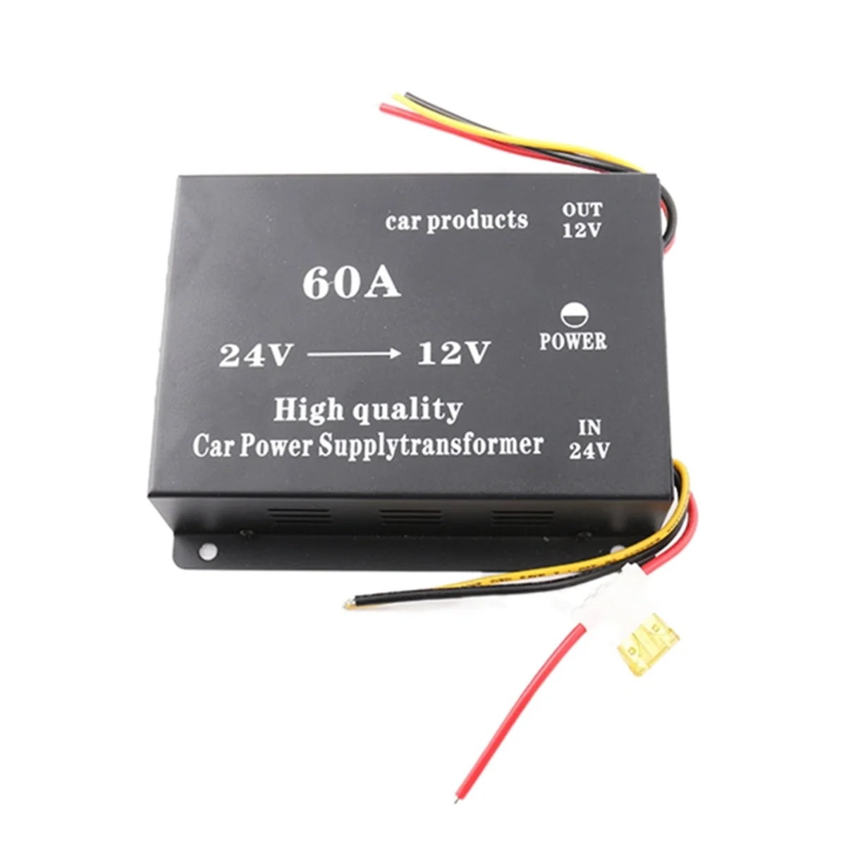 Car Truck Sound Power Adapter Reducer 24V to 12V 60A Voltage Reduction Converter