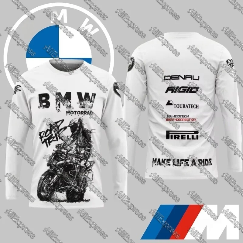 

Новинка BMW 2021, быстросохнущая высококачественная роскошная брендовая повседневная футболка BMW с длинными рукавами Bimmer, спортивный дышащий велосипедный костюм, топ Moto