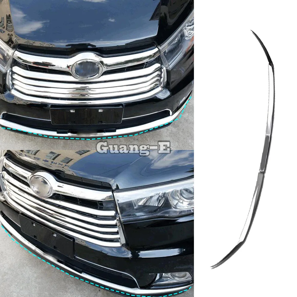 

Car Cover Protection Bumper Engine Trim Front Bottom Grid Grill Grille Hoods Frame Edge For Toyota Highlander 2015 2016-2020