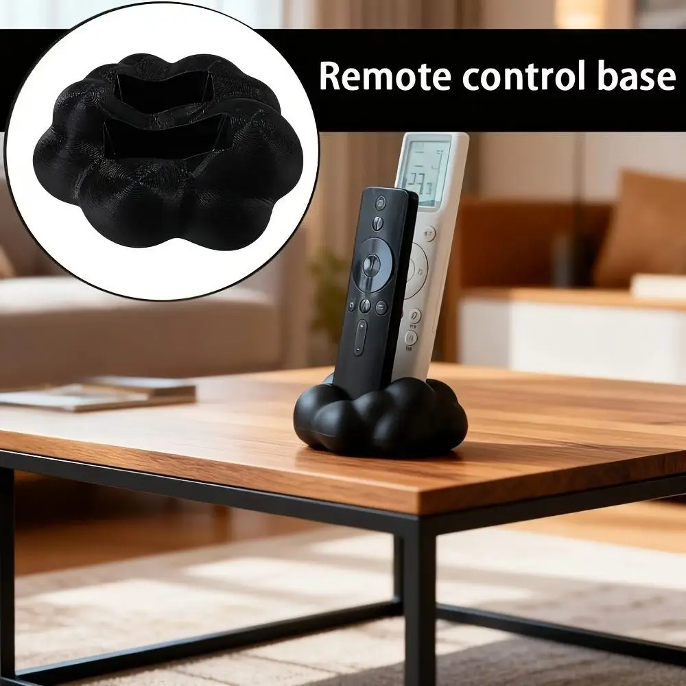 3D Cloud-Shaped Remote Control Holder 2-slot Home Storage Organizer Remote Control Base Desktop Organizer Stand