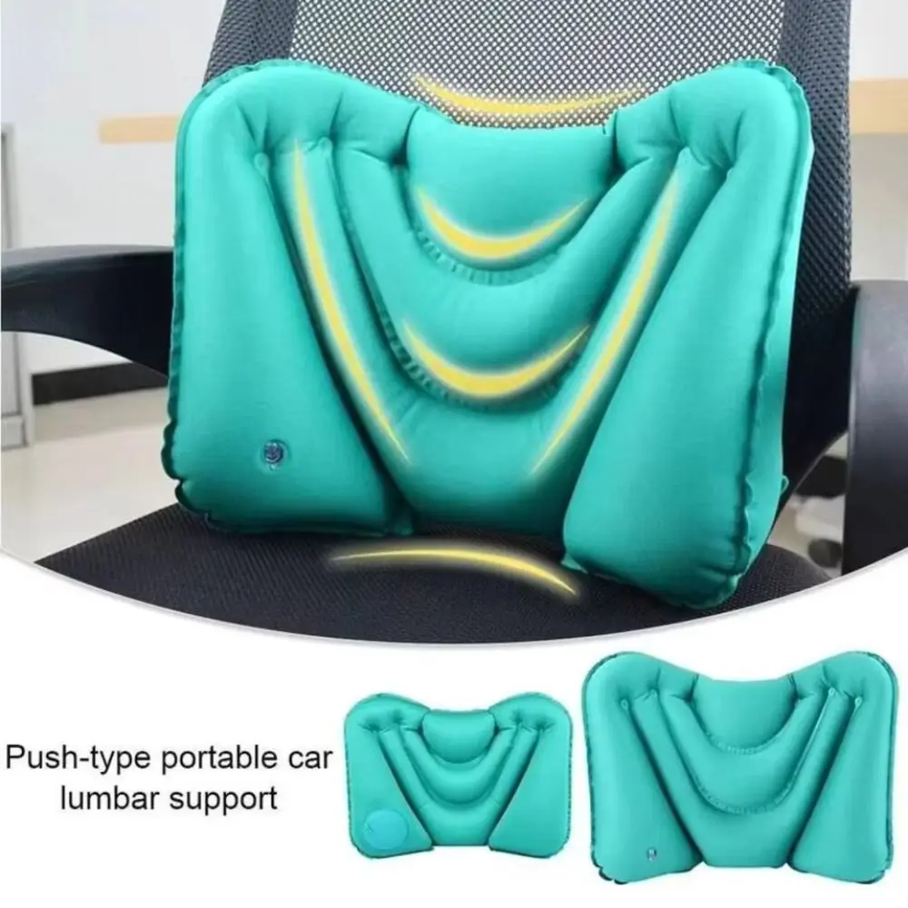 Waist Protection Inflatable Lumbar Pillow Ultralight Comfortable Chair Waist Cushion Inflatable Soft Cushion for Home Office Car