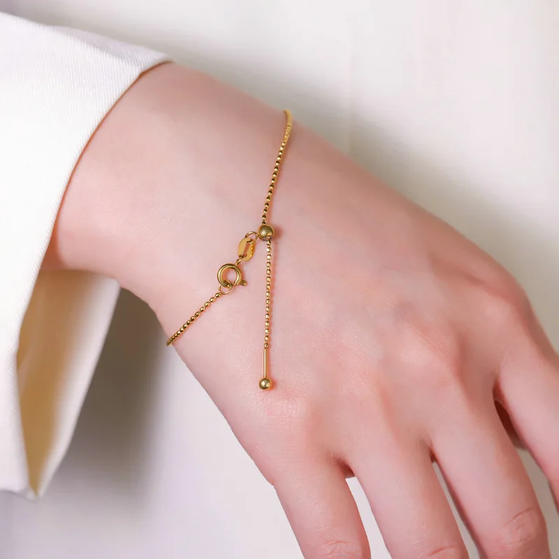 Universelles Modisches Edelstahl-Armband für Frauen, Perlenkette, Dünne Kette, DIY-Halskette, Schmuckzubehör, Großhandel – Detail 6