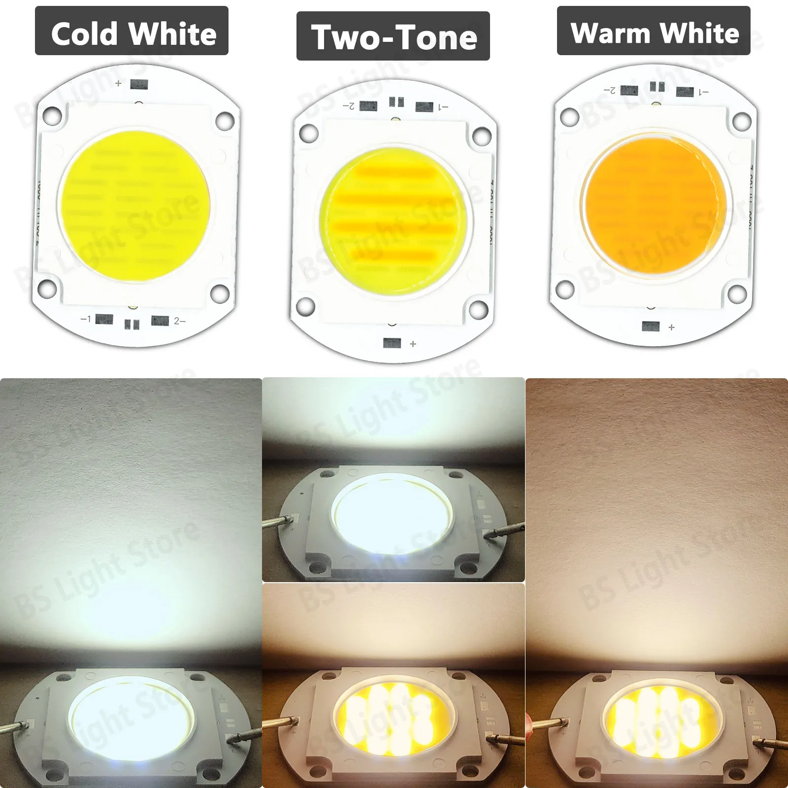 1pcs 5pcs Ned LED Bead DC30-32V 1332 Light Pieces Warm White Cold Warm Dual Color Aluminum Substrate For Stage Lighthouse Light