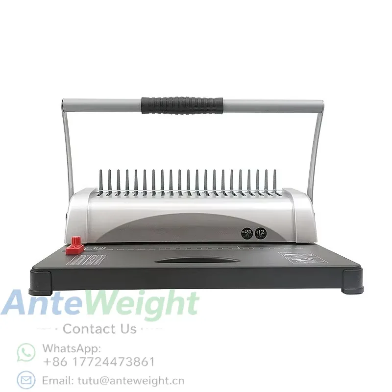 21 Hole Spiral Binding Machine Manual Metal Holes Comb Book Binder for A4 Document Book Binding Holes Comb Book Binder Machine