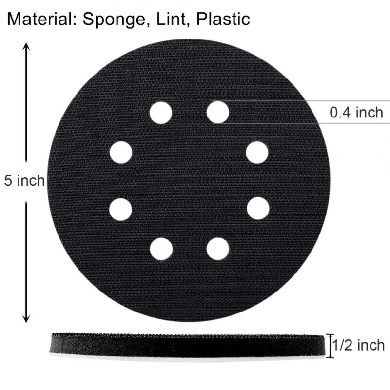 50pcs-carton 5-Inch Hook Loop Sanding Disc Soft Foam Interface Sander Buffer Backing Pad Abrasive Tools Category