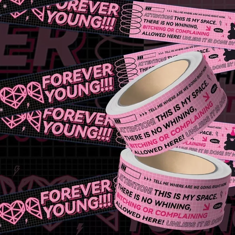 Waterproof PVC Sticker Tape Scratch Resistant Tear Resistant Decorative Tape Printed Surface Opaque Backing PVC Sticker
