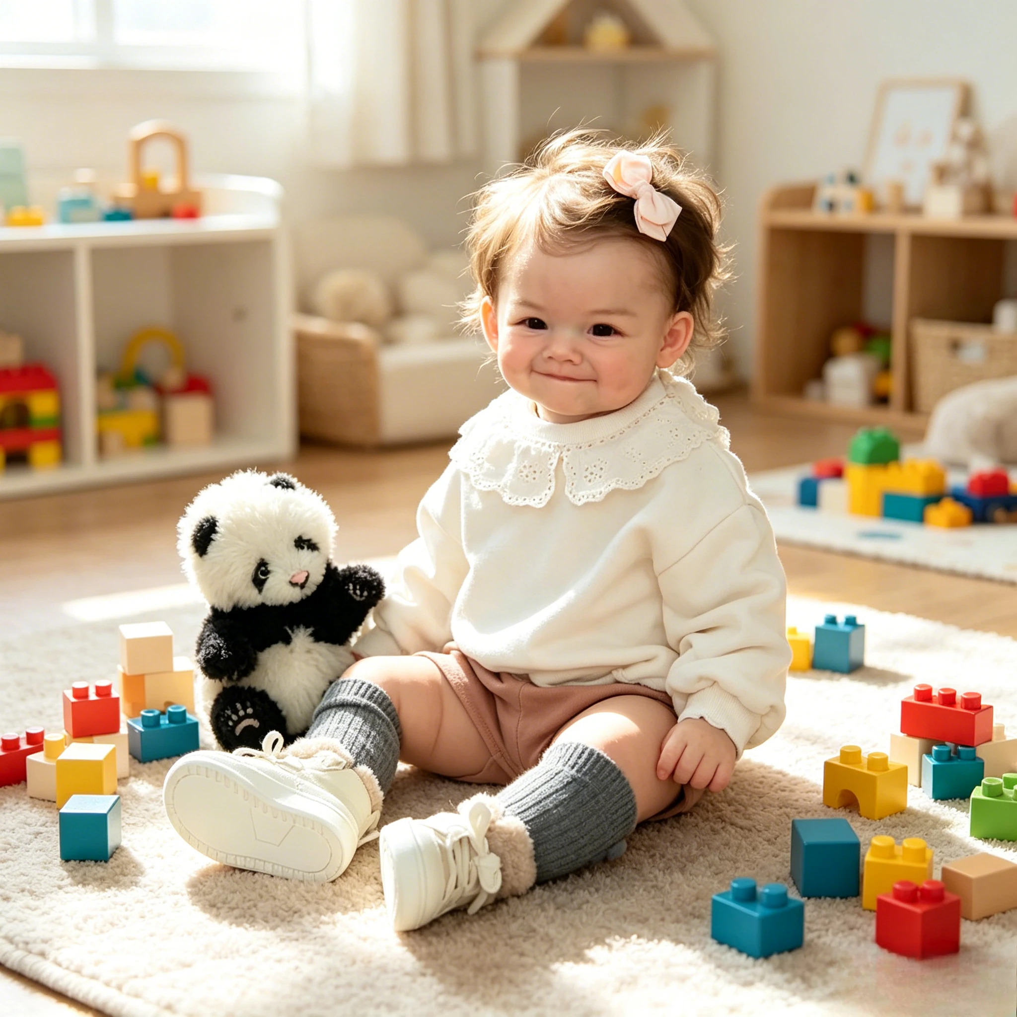Real Life Smiling Dimple Reborn Baby Doll, 60 cm, Hand-Rooted Hair, Lifelike Newborn Weighted Toddler Doll Perfect for a Gift