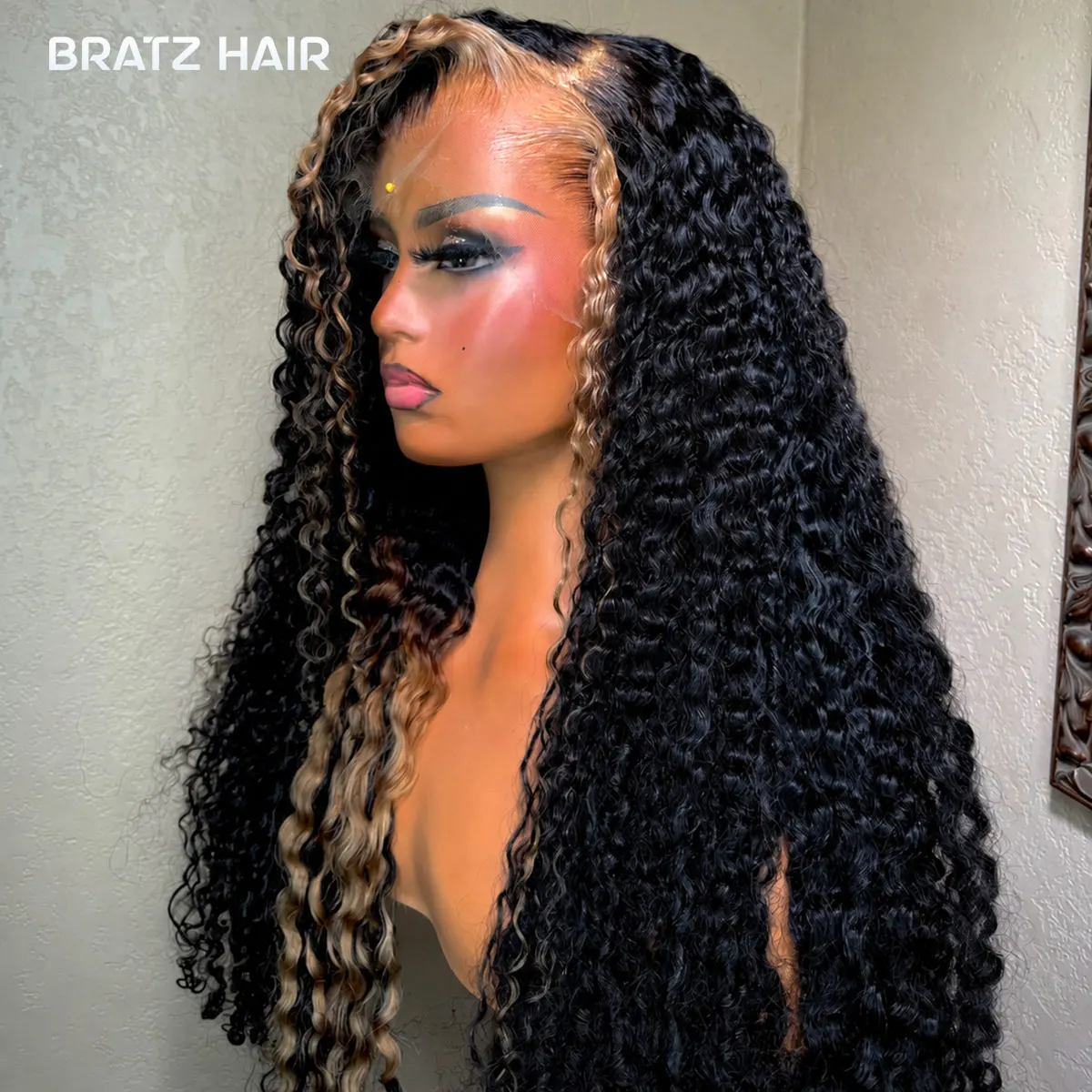 Highlights Blonde Water Wave Glueless Wigs Human Hair 13x6 13x4 HD Transparent Lace Frontal Wigs Pre Plucked Ready to Wear Wig